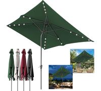 TolleTour Parasol 200 x 300cm Parasol de jardin Pliable Parasol de marché à manivelle,Vert