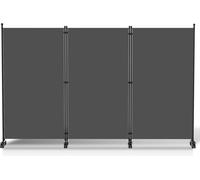 TolleTour Paravent sur roulettes Outdoor Séparateur d'espace jardin Paroi espagnole Séparateur d'espace 3 pièces Anthracite 263x181 cm
