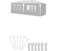 TolleTour Pavillon de jardin avec 3 panneaux latéraux amovibles portable étanche avec de grandes fenêtres et des tubes en spirale tente tente de fête , pour les fêtes mariages camping