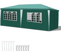 TolleTour Pavillon de jardin avec 3 panneaux latéraux amovibles portable étanche avec de grandes fenêtres et des tubes en spirale tente tente de fête , pour les fêtes mariages camping