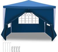 TolleTour Pavillon Tente de jardin - Pavillon de jardin, tente à bière pour les marchés et les fêtes, idéal pour les mariages Bleu 3x3m