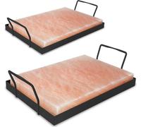 TolleTour Pierre à sel avec support Pierre à sel pour barbecue 30x20x3cm Set Yakiniku CHEF BBQ XL Griller 2X
