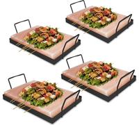 TolleTour Pierre à sel avec support Pierre à sel pour barbecue 30x20x3cm Set Yakiniku CHEF BBQ XL Griller 4X