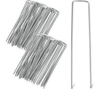 TolleTour Piquets Piquets de tente 15x2.5cm Ancres de terre 100 pièces Ancres de sol Clou de tente Toison de désherbage Clou de terre galvanisé à chaud