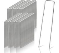 TolleTour Piquets Piquets de tente 15x2.5cm Ancres de terre 300 pièces Ancres de sol Clou de tente Toison de désherbage Clou de terre galvanisé à chaud