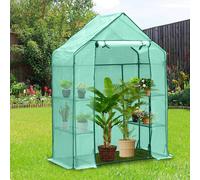 TolleTour Serre en film plastique pour tomates, avec film grillagé pour le jardin pour la culture, réutilisable,vert,143x73x195 cm