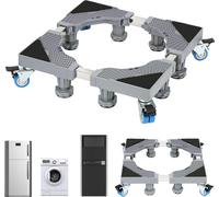 TolleTour Socle pour lave-linge avec 4 roues doubles + 8 pieds réglables en hauteur jusqu'à 350kg pour surélever les gros appareils