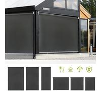 TolleTour Store extérieur Store vertical Store balcon Protection visuelle Protection solaire Store extérieur 180 x 140cm Store extérieur pour fenêtres & portes, Anthracite