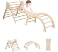 TolleTour Structure d'escalade Indoor Triangle d'escalade en bois pour enfants Arc d'escalade