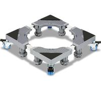 TolleTour Support pour machines à laver Accessoires pour gros électroménager Plateforme réglable en hauteur 8 pieds+4 roues 40-68cm