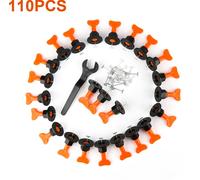 TolleTour Système de nivellement de carreaux, 110 pièces Kit de nivellement de carreaux Clip Tile, appareil de nivellement de carreaux avec clé spéciale, kit de nivellement de carreaux pour la constru