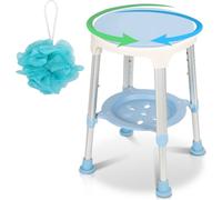 TolleTour Tabouret de douche Balcon Durable 360° pivotant Chaise de douche Assise avec étagère