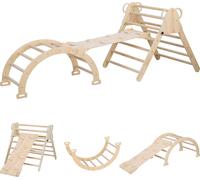 TolleTour Triangle d'escalade Structure d'escalade Indoor Échelle d'escalade en bois Aire de jeux pour enfants