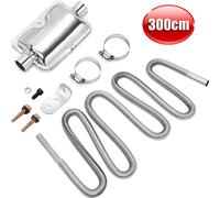 TolleTour Tuyau d'échappement en acier inoxydable Tuyau d'échappement 25mm Tuyau d'aération gaz chauffage voiture Tuyau d'échappement en acier inoxydable Chauffage auxiliaire Réservoir de carburant Tu