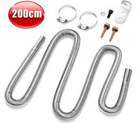 TolleTour Tuyau d'échappement en acier inoxydable Tuyau d'échappement 25mm Tuyau d'aération gaz chauffage voiture Tuyau d'échappement en acier inoxydable Chauffage auxiliaire Réservoir de carburant Tu