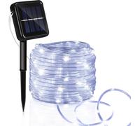 TolleTour Tuyau lumineux solaire filaire Chaîne lumineuse de jardin LED Tuyau lumineux-blanc froid-10m