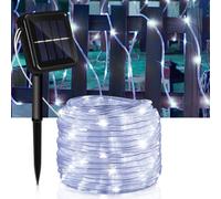 TolleTour Tuyau lumineux solaire filaire Chaîne lumineuse de jardin LED Tuyau lumineux-blanc froid-20m