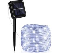 TolleTour Tuyau lumineux solaire filaire Chaîne lumineuse de jardin LED Tuyau lumineux-blanc froid-30m
