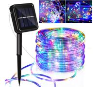 TolleTour Tuyau lumineux solaire filaire Jardin Chaîne lumineuse LED Tuyau lumineux-coloré-20m