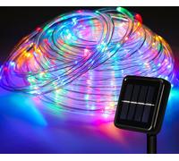 TolleTour Tuyau lumineux solaire filaire Jardin Chaîne lumineuse LED Tuyau lumineux-coloré-30m