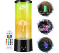 TolleTour Veilleuses LED méduses Lampe à lave Lampe d'ambiance RGB 3 niveaux de luminosité Artificielle