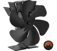 TolleTour Ventilateur de cheminée Ventilateur de poêle Ventilateur sans électricité 6 pales Ventilateur de chauffage Ventilateur Poêle sans électricité