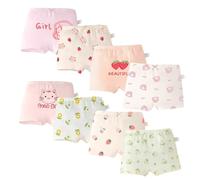 Tolmaiertu 2-12 Ans Doux Culottes en Coton pour Filles sous-vêtements Petites Filles Assorties Confortable Culotte 8 Pièces