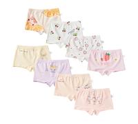 Tolmaiertu 2-12 Ans Doux Culottes en Coton pour Filles sous-vêtements Petites Filles Assorties Confortable Culotte 8 Pièces