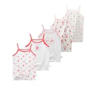 Tolmaiertu Filles Camisole Coton Gilets sous-vêtements Imprimés Débardeurs Doux sans Manches Enfants Gilets pour 2-10 Ans / 5 Pack