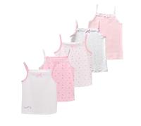 Tolmaiertu Filles Camisole Coton Gilets sous-vêtements Imprimés Débardeurs Doux sans Manches Enfants Gilets pour 2-10 Ans / 5 Pack