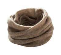 Tolospace Cache-cou d'hiver tricoté en fausse laine pour femme - Écharpe tube douce et légère pour temps froid, taupe, 23x40cm/9"x15.7"