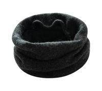Tolospace Cache-cou d'hiver tricoté en fausse laine pour femme - Écharpe tube douce et légère pour temps froid, gris charbon, 23x40cm/9"x15.7"