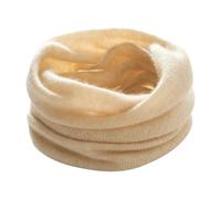 Tolospace Cache-cou d'hiver tricoté en fausse laine pour femme - Écharpe tube douce et légère pour temps froid, beige, 23x40cm/9"x15.7"