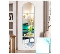 TOLOVIC Miroir Mural Grand Miroir Mural 4 Pièces Miroir adhesif Mural Verre Miroir Décoration pour Salon Chambre Entrée Salle de Bain