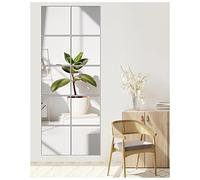 TOLOVIC Miroir Mural Verre Miroirs Muraux Adhesif Miroir Autocollant Décoration Murale sans Cadre pour Salle de Bain, Porte, Chambre, Miroir Salon, Miroir Adhesif Mural