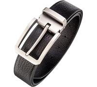 Tolumo Ceinture pour homme en cuir pleine fleur de 3,3 cm de large, idéale pour les jeans décontractés, vêtements de travail, Noir-CW, X-Large