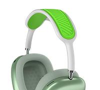 TOLUOHU Coussin de bandeau pour Apple AirPods Max - Accessoires en silicone - Avec auvent en maille tricotée (vert fluo)