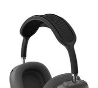 TOLUOHU Coussin de bandeau pour Apple AirPods Max, en silicone souple lavable et résistant à la poussière, accessoires compatibles avec auvent en maille tricotée (noir)