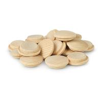 Tolux Bouchons Cache-vis en Bois Ø 20 mm, Bouchons en hêtre avec tête Ø25mm, Cache Trou Bois pour Trous de vis, pour Meubles et travaux du Bois, 20pcs