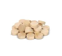 Tolux Bouchons en bois 25 mm, Cache-vis en bois, capuchons cache vis en bois pour cacher les nœuds, les trous de per çage et les défauts du bois. Taille 25 x 9 mm, 25 pièces