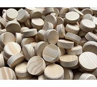 Tolux Bouchons en Bois 25 mm, Cache-vis pour Nœuds, Trous de Perçage et Défauts du Bois - 25 Pièces, Taille 25 x 9 mm