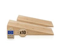 Tolux Cale en bois, Cale en bois dur, Cale de montage, Cale de nivellement, Butée de porte en bois, Outil pratique pour la construction et divers projets de bricolage, taille 100x40x25 mm, 10 pcs