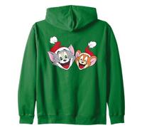Tom and Jerry Best Pals Christmas Santa Hats Sweat à Capuche