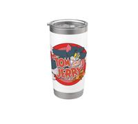 Tom and Jerry Cat & Mouse Gobelet isotherme en acier inoxydable double paroi