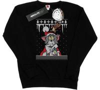 Tom And Jerry - "Christmas Fair Isle" Sweat-shirt pour femme BI11784 (XL) (Noir)