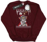 Tom And Jerry - "Christmas Fair Isle" Sweatshirt für Damen BI11784 (XXL) (Burgunderrot)