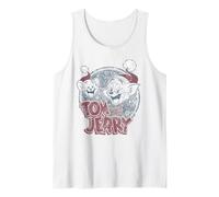Tom and Jerry Christmas Santa Hats Retro Débardeur