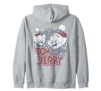 Tom and Jerry Christmas Santa Hats Retro Sweat à Capuche