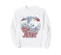 Tom and Jerry Christmas Santa Hats Retro Sweatshirt