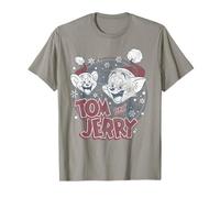 Tom and Jerry Christmas Santa Hats Retro T-Shirt